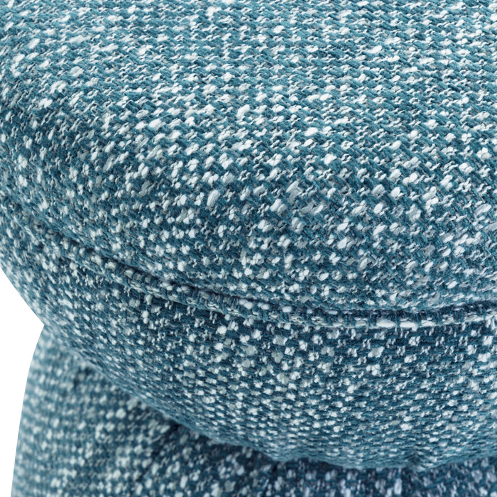 Tomlin Ruched Performance Fabric Game Ottoman