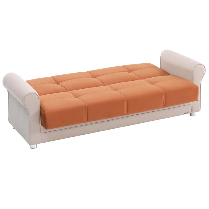 Ottomanson Avalon Collection Upholstered Convertible Sofabed with Storage