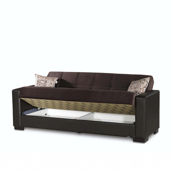 Ottomanson Armada Collection Upholstered Convertible Sofabed with Storage