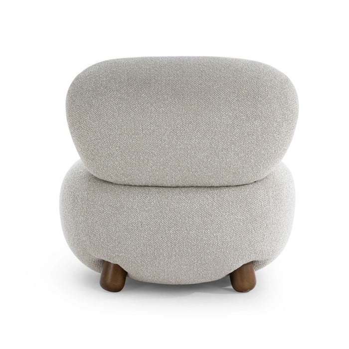 Pucker Warm Grey Performance Boucle Accent Chair