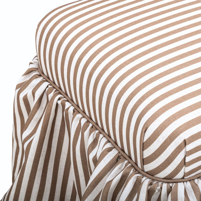 Gertrude Performance Linen Skirted Ottoman