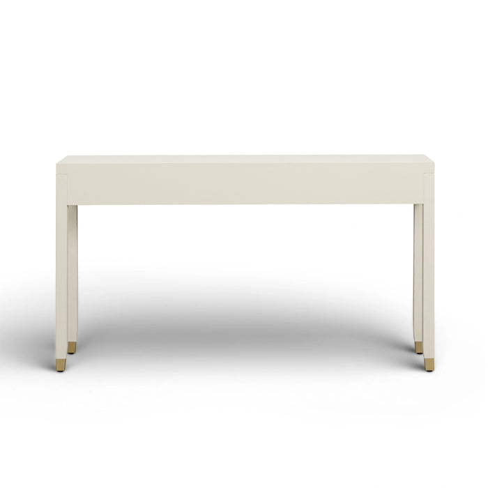 Dani 54" Cream Faux Shagreen 2-Drawer Console Table