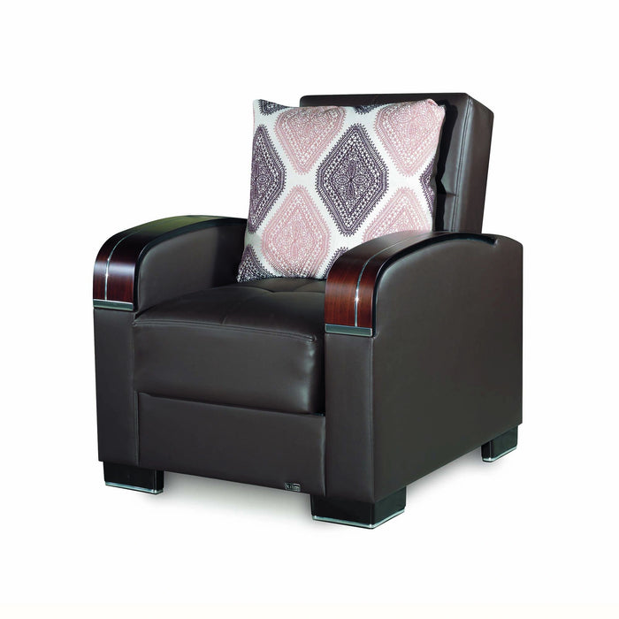 Ottomanson Mobimax Collection Upholstered Convertible Armchair with Storage