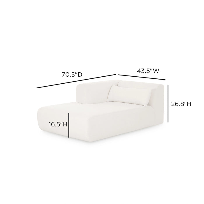 Tarra Cream Performance Chenille Modular Chaise