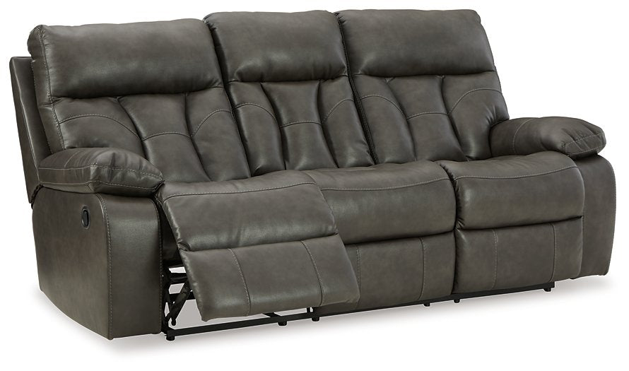 Willamen Reclining Sofa with Drop Down Table - Home And Beyond