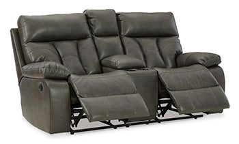 Willamen Reclining Loveseat with Console - Home And Beyond