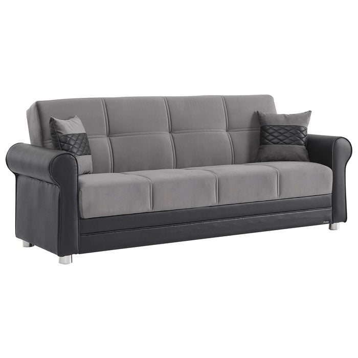 Ottomanson Avalon Collection Upholstered Convertible Sofabed with Storage