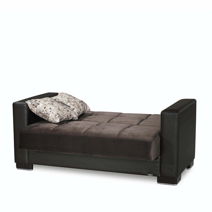 Ottomanson Armada Collection Upholstered Convertible Loveseat with Storage