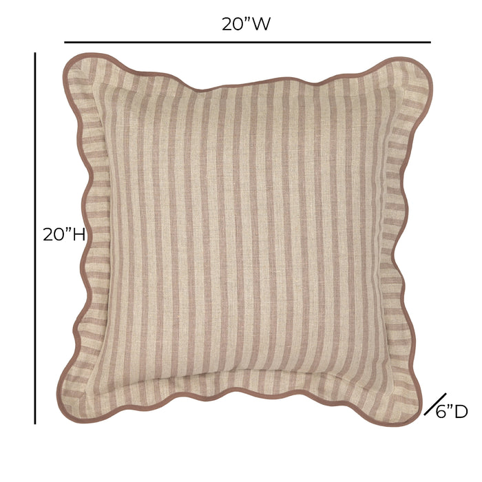 Striped 20" Linen Throw Pillow