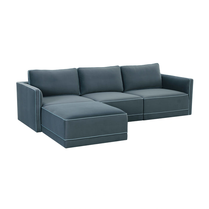 Willow 4-Piece Performance Velvet Modular Sectional