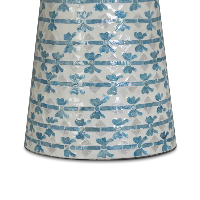 Lady Blue Ribbon Capiz Shell Round Side Table