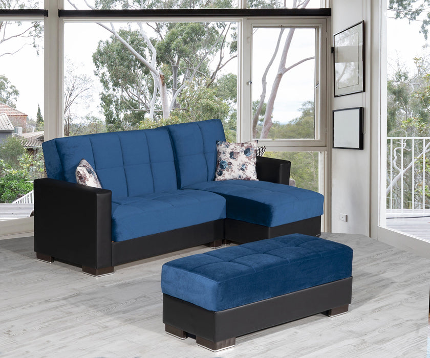 Ottomanson Armada Collection Upholstered Ottoman with Storage