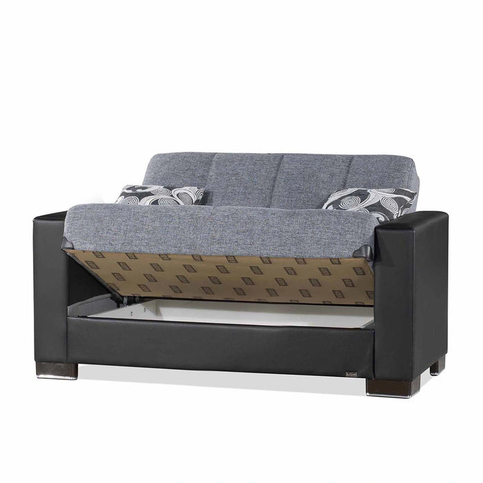 Ottomanson Armada Collection Upholstered Convertible Loveseat with Storage
