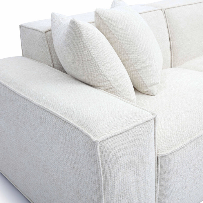 Mindy 115" Performance Chenille Basketweave Modular Sofa