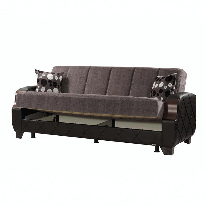 Ottomanson Molina Collection Upholstered Convertible Sofabed with Storage