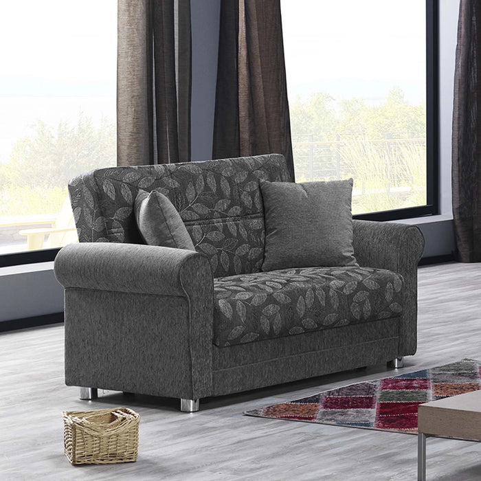 Ottomanson Rio Grande Collection Upholstered Convertible Loveseat with Storage