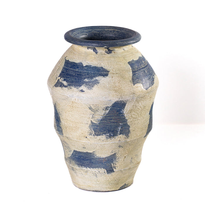 Visha Cream and Blue Terracotta Decorative Vase