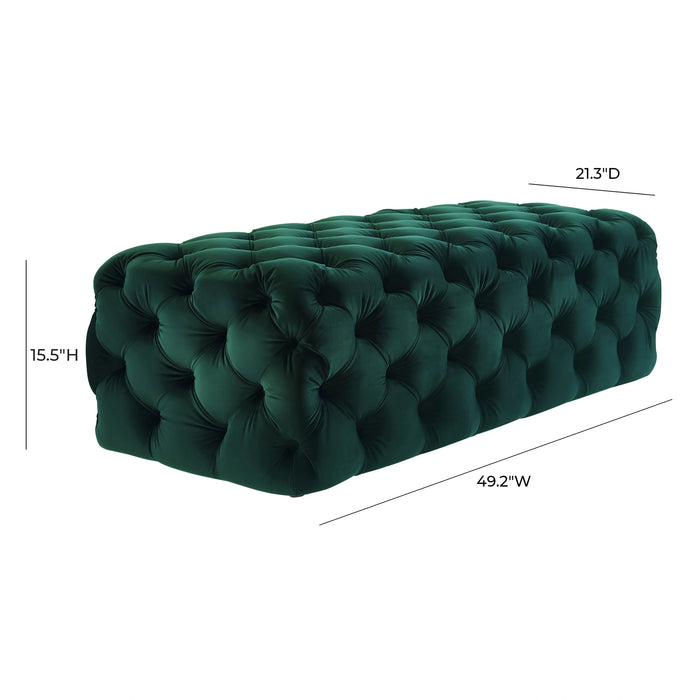 Kaylee 49" Performance Velvet Tufted Jumbo Ottoman