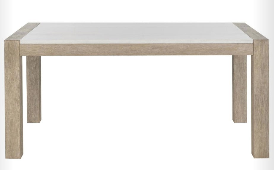 66" White Marble Dining Table - Home And Beyond