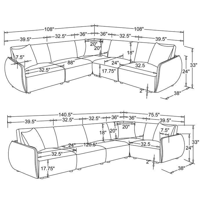 Elysia Upholstered Modular Sectional