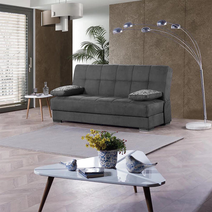 Ottomanson Soho Collection Upholstered Convertible Sofabed with Storage