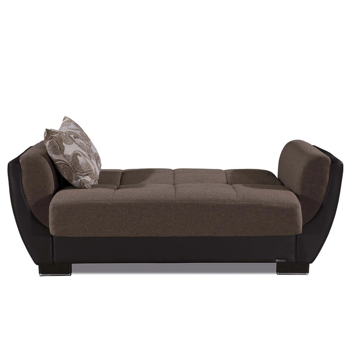 Ottomanson Armada Air Collection Upholstered Convertible Loveseat with Storage