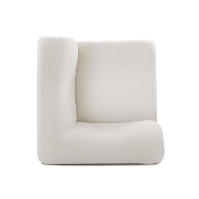 Zenith Contract-Grade Upcycled Fabric Cream Corner Wedge
