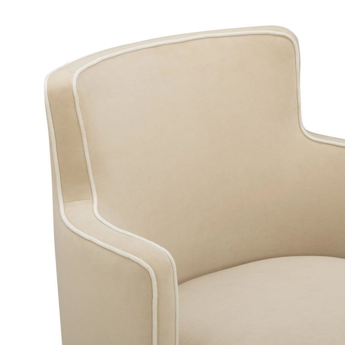 Passe Tasseled Velvet Swivel Accent Chair