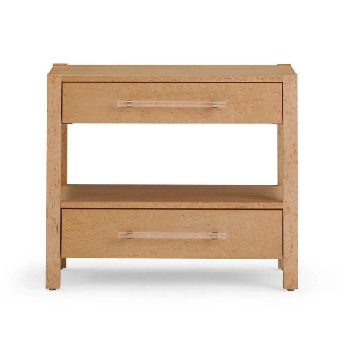 Brandyss 26" Burl 2-Drawer Nightstand