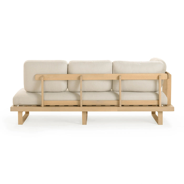 Evan 2-Piece Cream Performance Fabric Outdoor L-Shaped Sectional