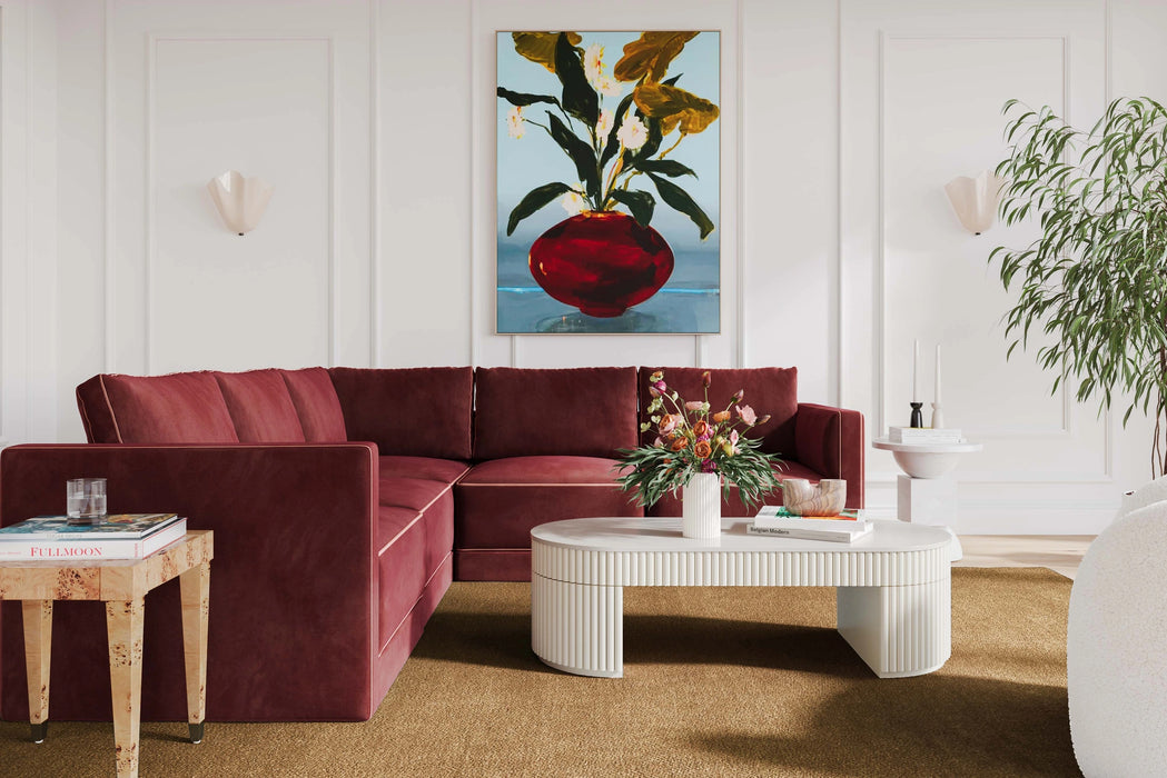 Willow 5-Piece Performance Velvet Modular L Sectional