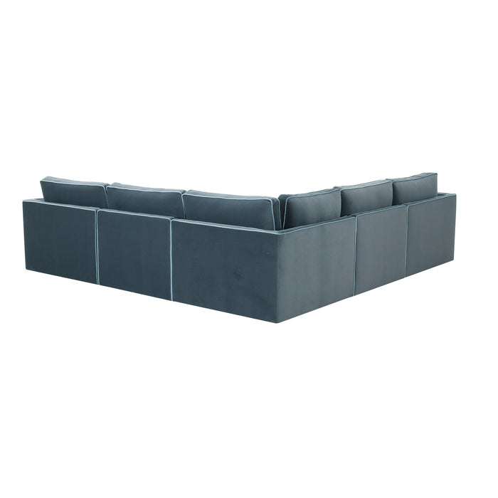 Willow 5-Piece Performance Velvet Modular L Sectional