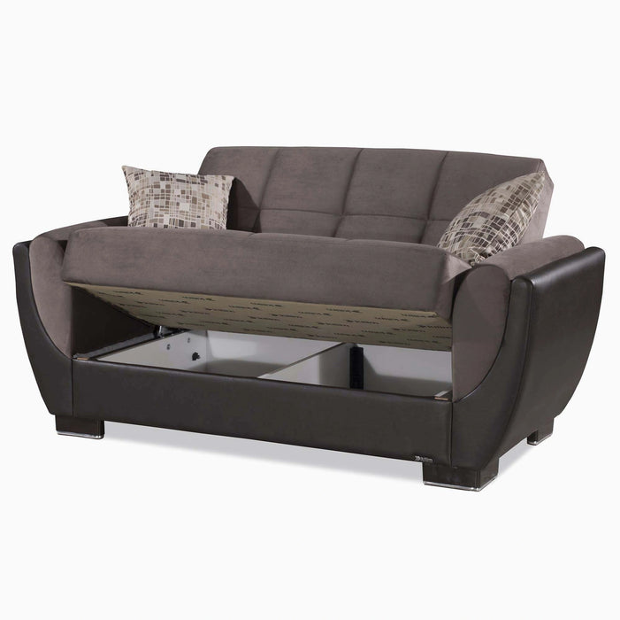 Ottomanson Armada Air Collection Upholstered Convertible Loveseat with Storage