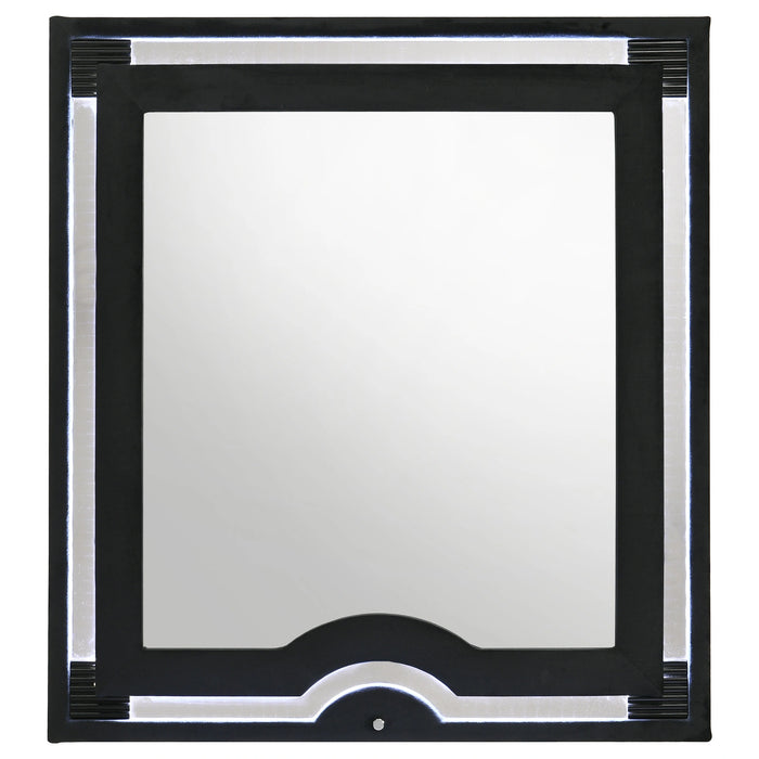 Ravenne Velvet Upholstered LED Dresser Mirror