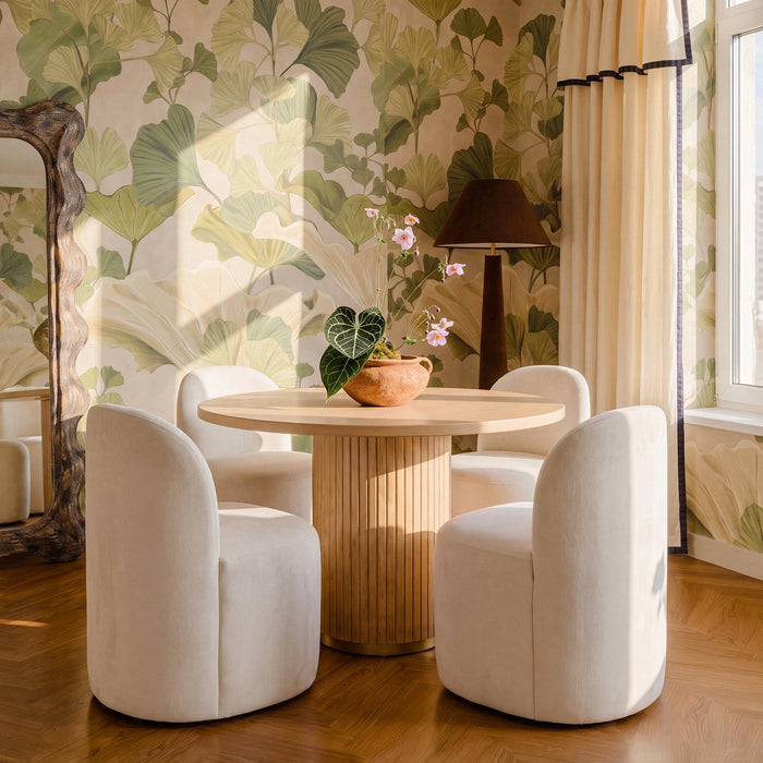 Persa Round Back Performance Chenille Dining Chair