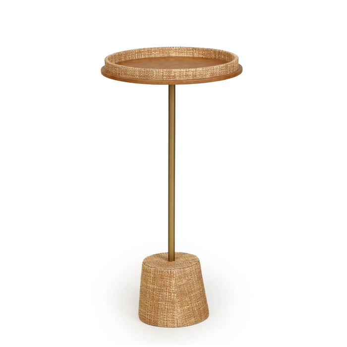 Saddle Natural Raffia Contract-Grade Side Table