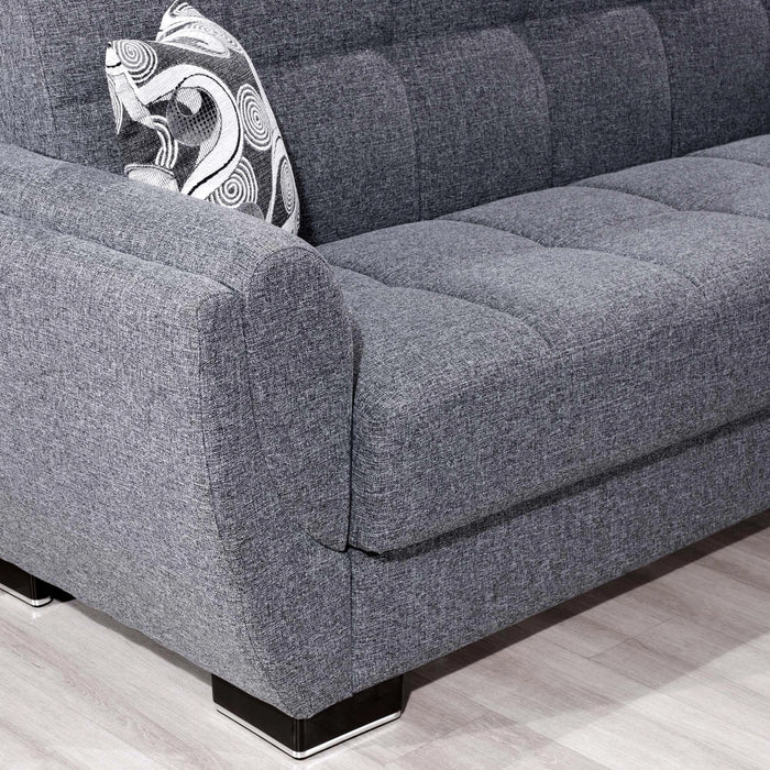 Ottomanson Armada Air Collection Upholstered Convertible Loveseat with Storage
