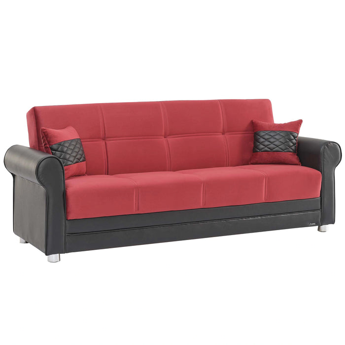 Ottomanson Avalon Collection Upholstered Convertible Sofabed with Storage