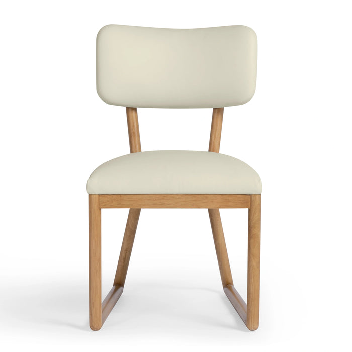 Bobbie Cream Contract-Grade Vegan Leather Dining Chair