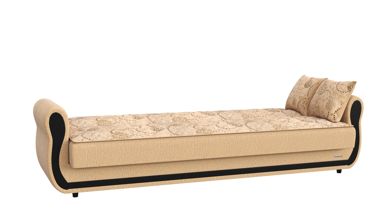 Ottomanson Havana Collection Upholstered Convertible Sofabed with Storage