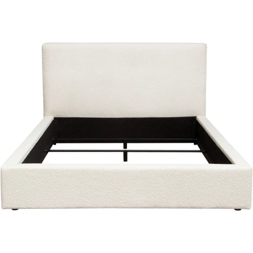 Cloud 43" Low Profile Queen Bed in Ivory Boucle Fabric