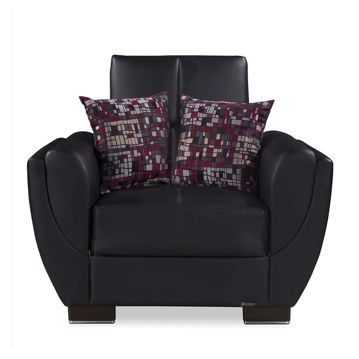 Ottomanson Armada Air Collection Upholstered Convertible Armchair with Storage