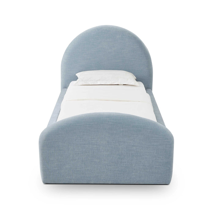 Moon Chambray Blue Performance Chenille Twin Bed