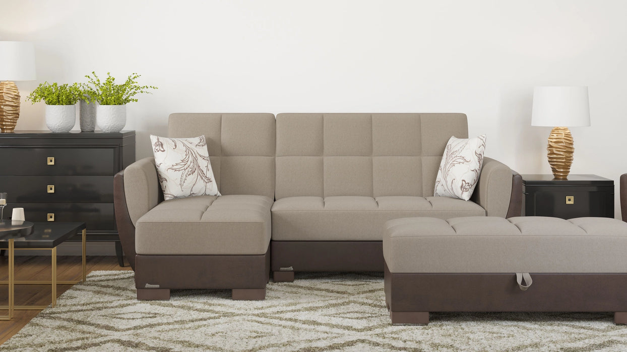 Ottomanson Armada Air Collection Upholstered Convertible Chaise Lounge with Storage