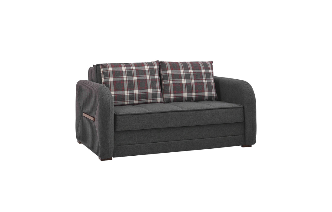 Ottomanson Speedy Collection Upholstered Convertible Loveseat with Storage