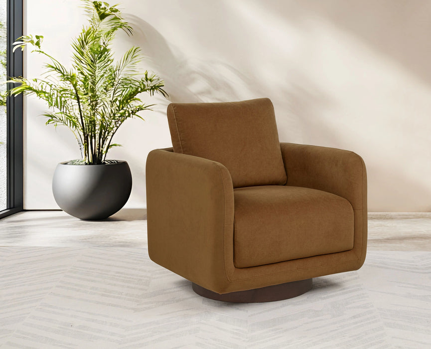Iris Upholstered Swivel Accent Chair