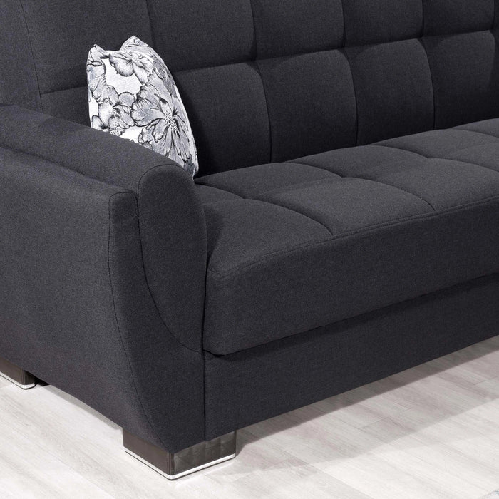Ottomanson Armada Air Collection Upholstered Convertible Loveseat with Storage