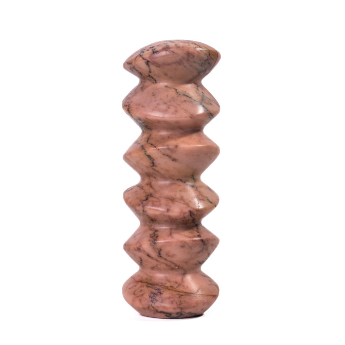 Marble Sunset Pink Cairn Tall Decorative Object