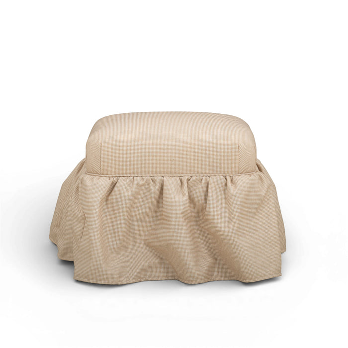 Gertrude Performance Linen Skirted Ottoman