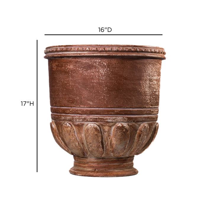 Visha Cream and Blue Terracotta Decorative Vase